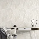 Ver imagem 2 de Papel de Parede Adesivo Texturizado Folhas Claras Lavável Fosco 3m