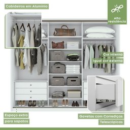 Conjunto com Guarda-roupa Spazio Super Glass, Cômoda Urban e Cama Casal Solaris - 10