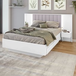 Conjunto com Guarda-roupa Spazio Super Glass, Cômoda Urban e Cama Casal Solaris - 8
