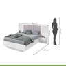 Conjunto com Guarda-roupa Spazio Super Glass, Cômoda Urban e Cama Casal Solaris - 3