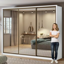 Conjunto com Guarda-roupa Spazio Super Glass, Cômoda Urban e Cama Casal Solaris - 14