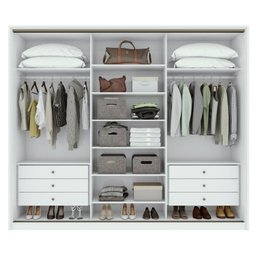 Conjunto com Guarda-roupa Spazio Super Glass, Cômoda Urban e Cama Casal Solaris - 15
