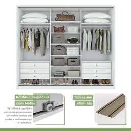 Conjunto com Guarda-roupa Spazio Super Glass, Cômoda Urban e Cama Casal Solaris - 12