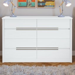 Conjunto com Guarda-roupa Spazio Super Glass, Cômoda Urban e Cama Casal Solaris - 16