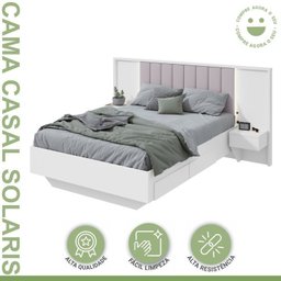 Conjunto com Guarda-roupa Spazio Super Glass, Cômoda Urban e Cama Casal Solaris - 6