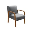 Ver imagem 2 de Kit 2 Poltronas Anita Conjunto Cadeiras Moderna Braço Madeira