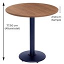 Ver imagem 6 de Mesa de Jantar Redonda 70 cm Tampo Evora em MDP Base Zeta Bistrô