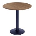 Ver imagem 1 de Mesa de Jantar Redonda 70 cm Tampo Evora em MDP Base Zeta Bistrô