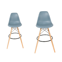 kit com 2 Banqueta Alta Charles Eames Eiffel 133bpp - 1