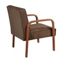 Ver imagem 4 de Kit 2 Poltronas Anita Conjunto Cadeiras Moderna Braço Madeira Marrom 260