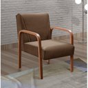 Ver imagem 5 de Kit 2 Poltronas Anita Conjunto Cadeiras Moderna Braço Madeira