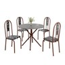 Conjunto Sala de Jantar Mesa Redonda 70cm Tampo Granito Topázio 4 Cadeiras Linda Yescasa - 2