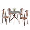 Conjunto Sala de Jantar Mesa Quadrada 70x70cm Tampo Granito Topázio 4 Cadeiras Linda Yescasa - 2