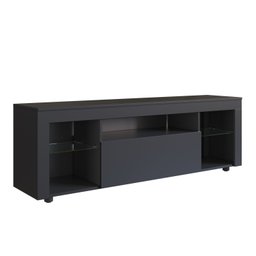 Rack para Tv até 60 Polegadas Estilo Gamer 1 Gaveta 2 Prateleiras em Vidro e Iluminação em Led Yesca - 3