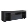 Rack para Tv até 60 Polegadas Estilo Gamer 1 Gaveta 2 Prateleiras em Vidro e Iluminação em Led Yesca - 3