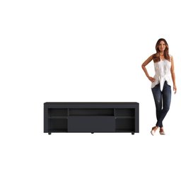 Rack para Tv até 60 Polegadas Estilo Gamer 1 Gaveta 2 Prateleiras em Vidro e Iluminação em Led Yesca - 15