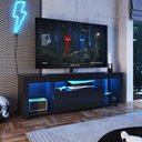 Ver imagem 6 de Rack para TV até 60 Polegadas com LED 160cm Gamer 1 Gaveta 2 Prateleiras em Vidro Yescasa Preto