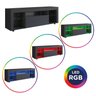 Rack para Tv até 60 Polegadas Estilo Gamer 1 Gaveta 2 Prateleiras em Vidro e Iluminação em Led Yesca - 12
