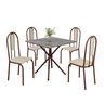 Conjunto Sala de Jantar Mesa Quadrada 70x70cm Tampo Granito Topázio 4 Cadeiras Linda Yescasa - 2