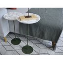 Ver mais imagens de Kit 2 Mesas Laterais Norina - Baixa / Alta, Tampo Redondo Imerso e Base Aço Corten. Cinza 100% MDF