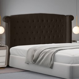 Cabeceira de Cama Box Toquio Casal Queen 160 Cm Suede Marrom Ec Móveis - 2