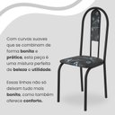 Ver imagem 7 de Conjunto Sala de Jantar Mesa Quadrada 70x70cm Tampo Granito Topázio 4 Cadeiras Linda Yescasa