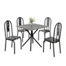Conjunto Sala de Jantar Mesa Quadrada 70x70cm Tampo Granito Topázio 4 Cadeiras Linda Yescasa - 2