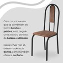 Ver imagem 7 de Conjunto Sala de Jantar Mesa Quadrada 70x70cm Tampo Granito Topázio 4 Cadeiras Linda Yescasa