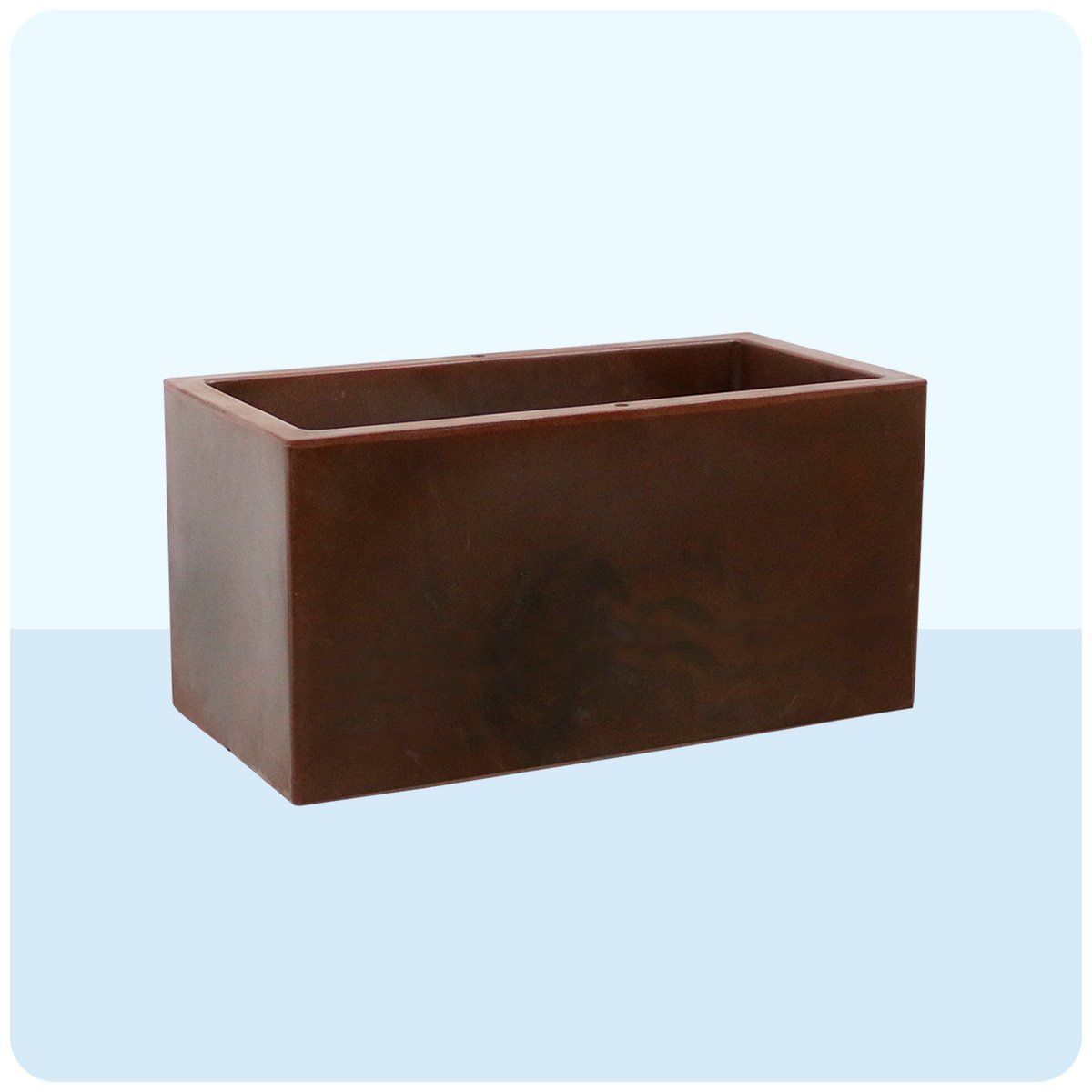 Jardineira Cubo 100 X 50 Cm Vasart 09 - Antique Rusty - 1