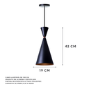 Ver imagem 2 de Kit 3 Lustre Pendente Interno Moscou Alumínio Decoração Cor: Preto