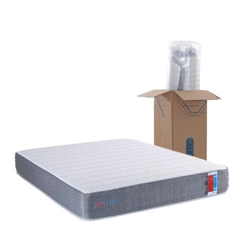 Colchão Casal Enrolado Espuma 138cm Singlecore Cinza/Branco Herval