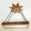 Ver imagem 3 de Luminária Lustre Pendente Rústico Madeira Led Lustre 40w