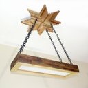 Ver imagem 2 de Luminária Lustre Pendente Rústico Madeira Led Lustre 40w