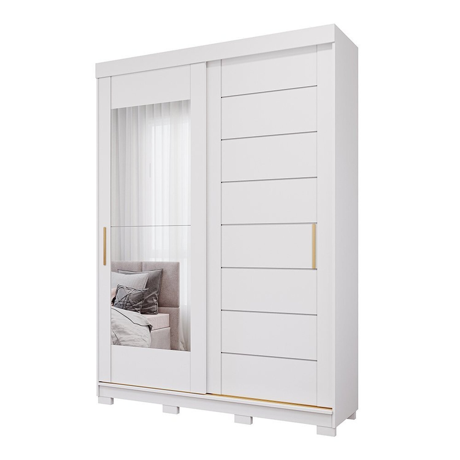 Guarda-roupa Solteiro 3 Portas de Correr 3 Gavetas com Espelhos 100% Mdf Dubai Espresso Móveis - 2