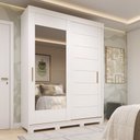 Ver imagem 2 de Guarda-Roupa Solteiro 160cm 2 Portas de Correr com Espelhos 100% Mdf Dubai Espresso Móveis