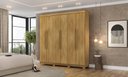 Ver imagem 2 de Roupeiro Elegance 6 Portas e 2 Gavetas Internas - Nature - Vila Rica