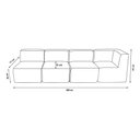 Ver imagem 4 de Sofá Modular Boucle Kit 4 Módulos Sofá Reto 3 Meios e 1 Canto Espuma Premium a Vácuo 3,08m - Cinza
