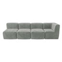 Ver imagem 5 de Sofá Modular Boucle Kit 4 Módulos Sofá Reto 3 Meios e 1 Canto Espuma Premium a Vácuo 3,08m - Cinza