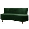 Sofá Living 3 Lugares 160cm Aang Pés Palito Veludo Verde G33 - Gran Belo - 6