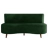 Sofá Living 3 Lugares 160cm Aang Pés Palito Veludo Verde G33 - Gran Belo - 2