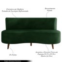 Ver imagem 3 de Sofá Living 3 Lugares 160cm Aang Pés Palito Veludo Verde G33 - Gran Belo