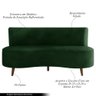 Sofá Living 3 Lugares 160cm Aang Pés Palito Veludo Verde G33 - Gran Belo - 3