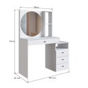 Ver imagem 3 de Penteadeira com 3 Gavetas 1 Gavetão e Nicho Aberto Es2002