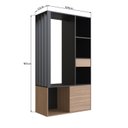Ver imagem 4 de Guarda-Roupa Closet com 1 Gaveta 1 Cabideiro 2 Prateleiras e 1 Porta CL100 Preto/Montana