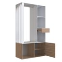 Ver imagem 2 de Guarda-Roupa Closet com 1 Gaveta 1 Cabideiro 2 Prateleiras e 1 Porta CL100 Branco/Montana
