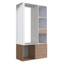 Ver imagem 3 de Guarda-Roupa Closet com 1 Gaveta 1 Cabideiro 2 Prateleiras e 1 Porta CL100 Branco/Montana