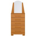 Ver imagem 7 de Cômoda para Quarto com Espelho 5 Gavetas 63cm Savona A04 Cinamomo - Lyam Decor
