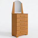 Ver imagem 6 de Cômoda para Quarto com Espelho 5 Gavetas 63cm Savona A04 Cinamomo - Lyam Decor