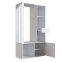 Ver imagem 2 de Guarda-roupa Closet com 1 Gaveta 1 Cabideiro 2 Prateleiras e 1 Porta Cl100