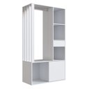 Ver imagem 3 de Guarda-Roupa Closet com 1 Gaveta 1 Cabideiro 2 Prateleiras e 1 Porta CL100 Branco